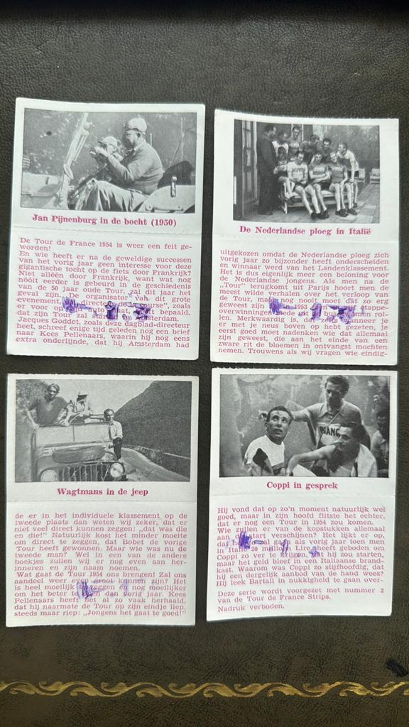 Tour de France 1954 Uitgave Internationale Filmpers, Ophalen of Verzenden, Gebruikt, Poster, Plaatje of Sticker