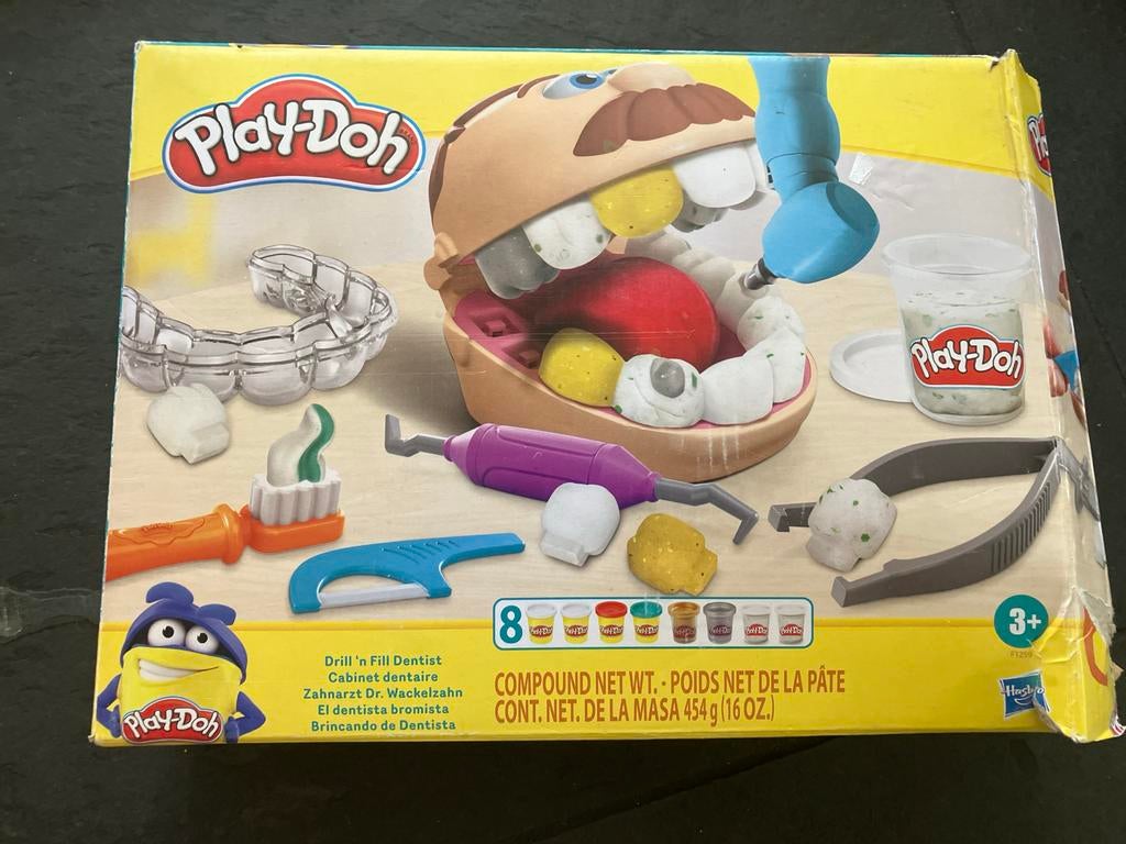 Play-Doh Drill 'n Fill Dentist Set - Tandarts Speelset, Ophalen of Verzenden, Zo goed als nieuw, Jongen of Meisje