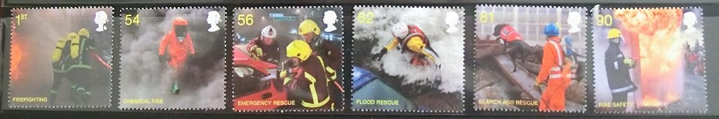 Fire and rescue services cpl set gest, Ophalen of Verzenden, Gestempeld