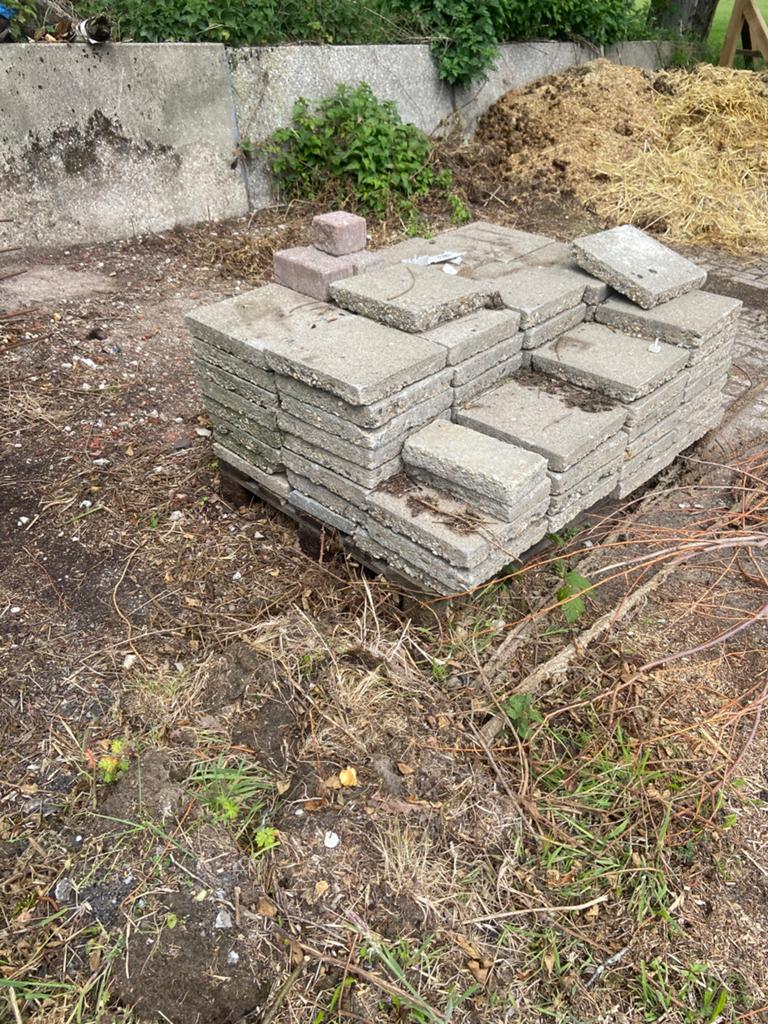 Gratis 30x30 tegels, Tuin en Terras, Ophalen, Gebruikt, Beton, Terrastegels