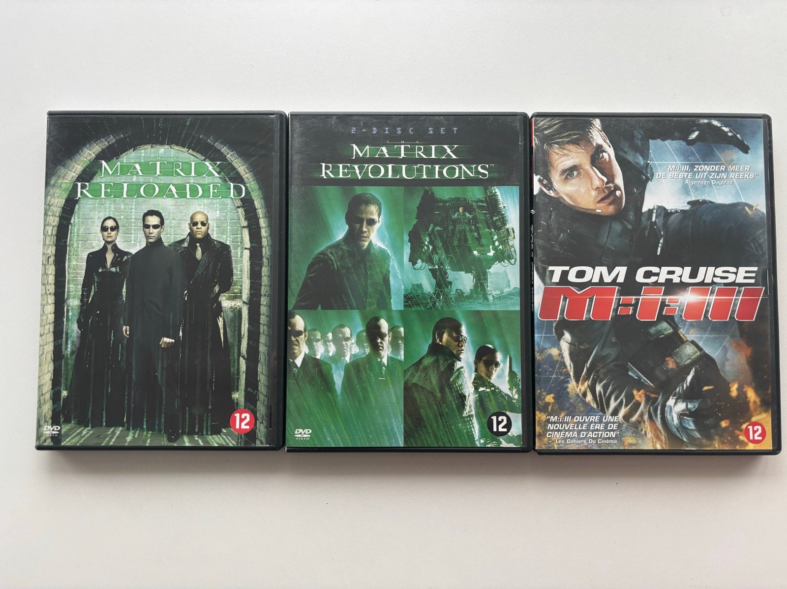 Matrix Reloaded, Revolutions & Mission Impossible III DVD's, Nederlands, Actiethriller, Ophalen of Verzenden, Vanaf 12 jaar