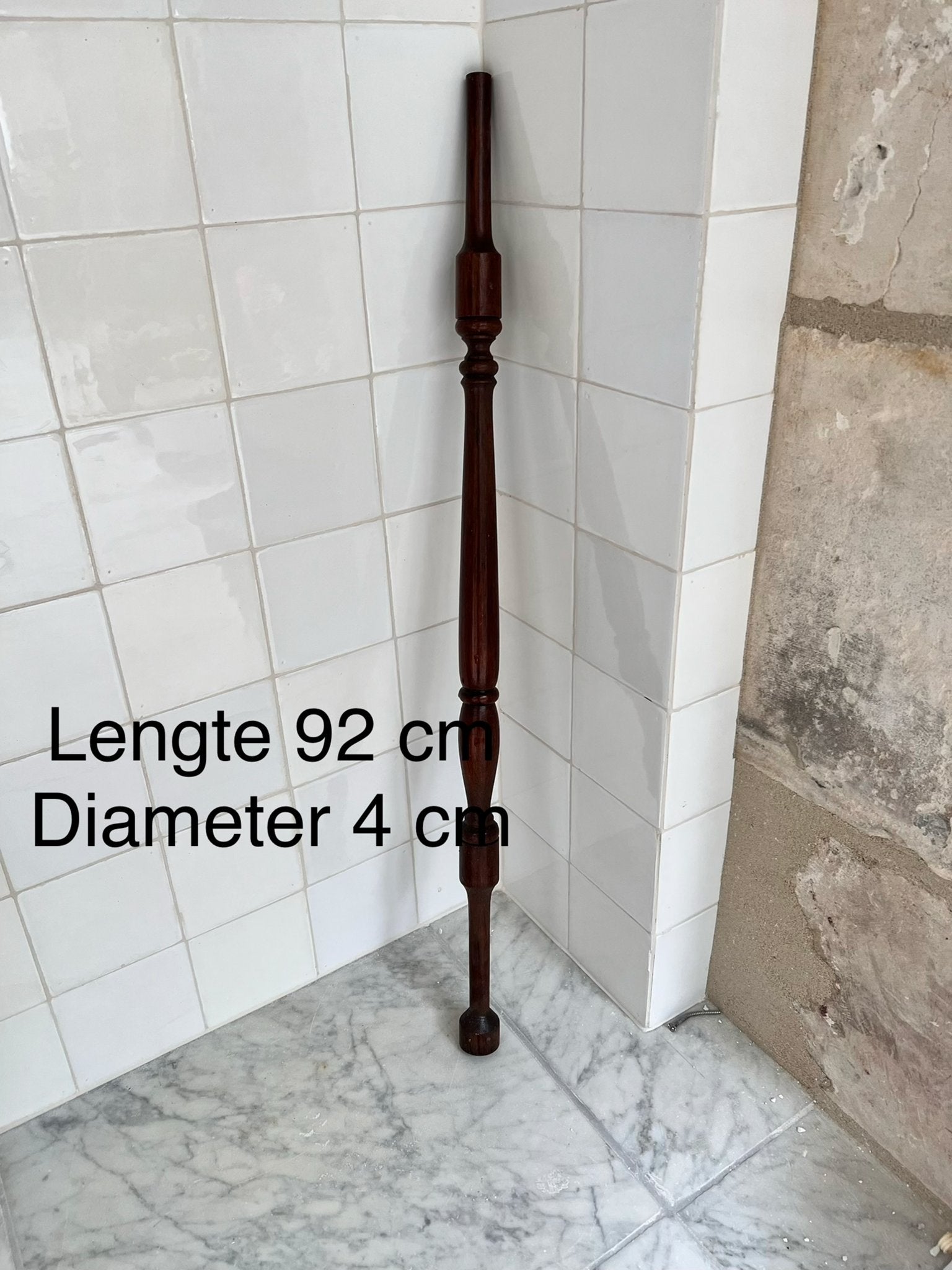 80 Hardhouten Trapspijlen - 92 cm lang, 4 cm diameter, Doe-het-zelf en Verbouw, Hout en Planken, 25 tot 50 mm, Overige typen, Ophalen of Verzenden