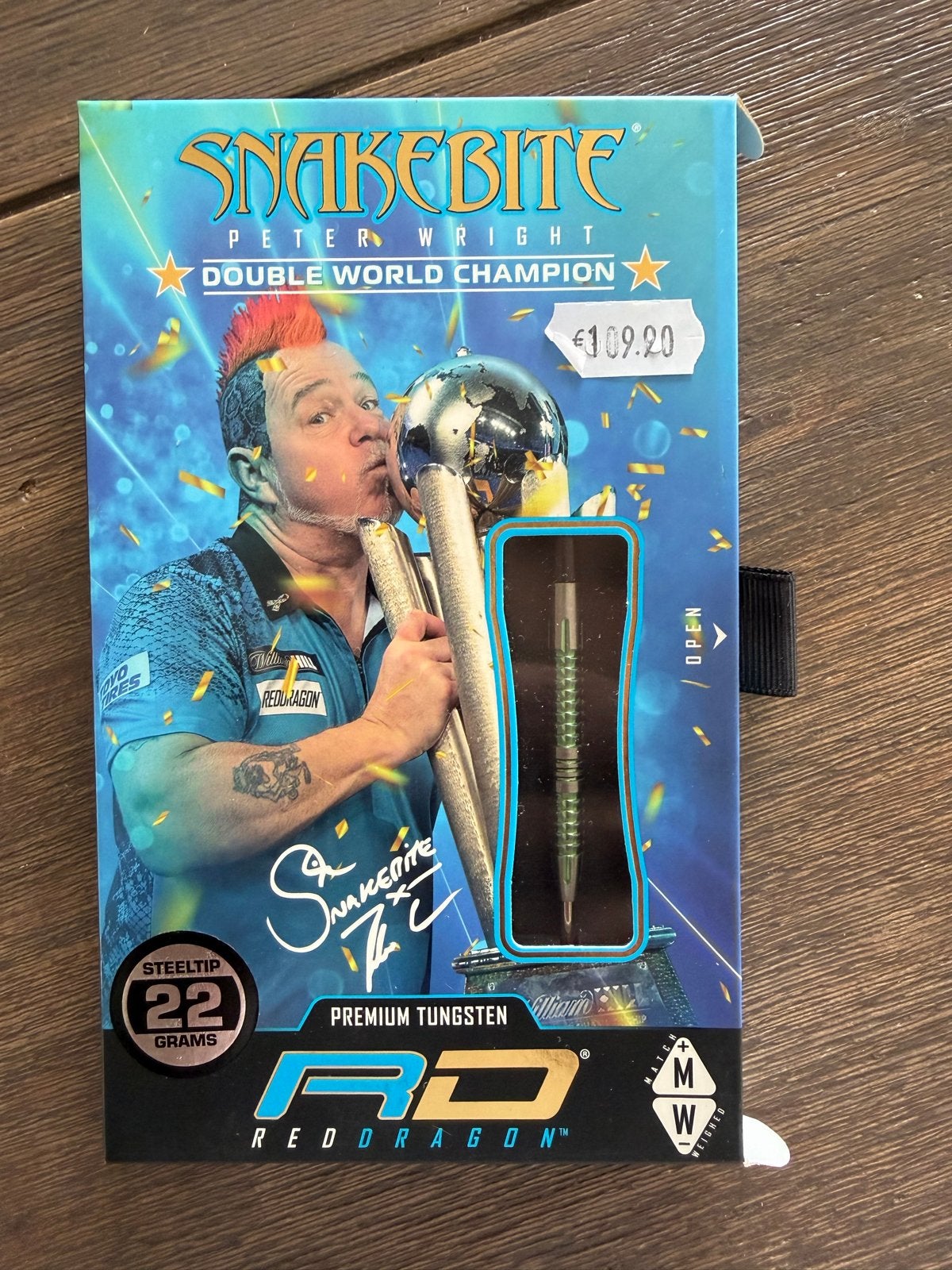 Peter Wright Snakebite Darts 22 gram + K Flex, Sport en Fitness, Darts, Ophalen, Nieuw, Pijlen