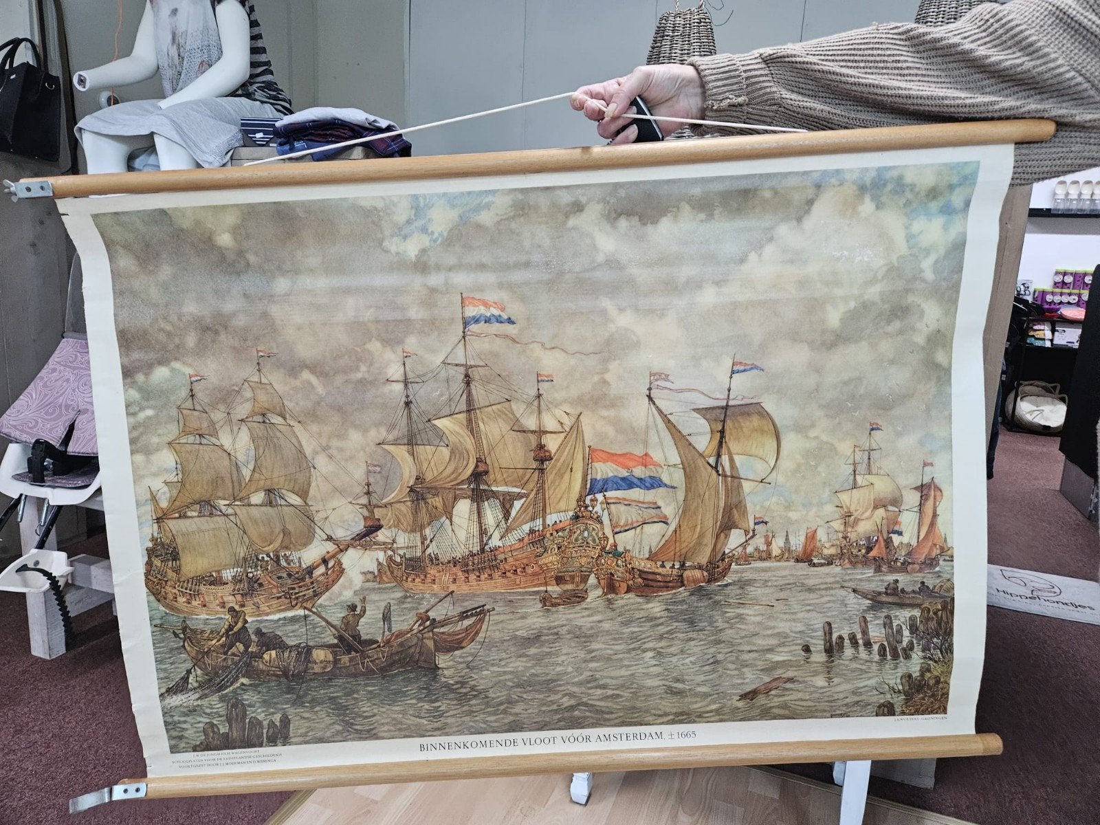 Leuke antieke schoolplaat, Ophalen
