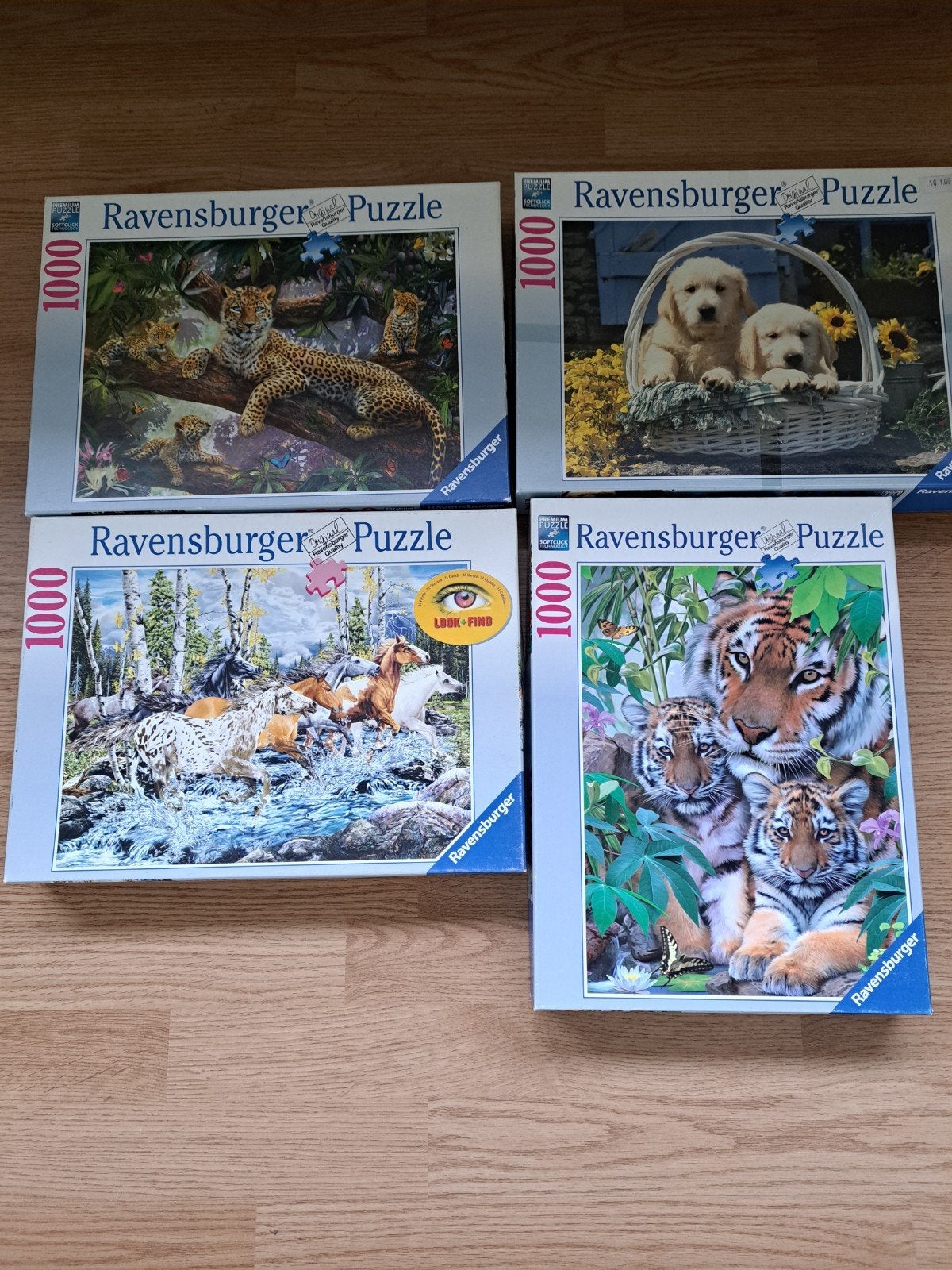 4 Ravensburger Legpuzzels 1000 stukjes - Dieren thema, Ophalen of Verzenden, 500 t/m 1500 stukjes, Gebruikt, Legpuzzel