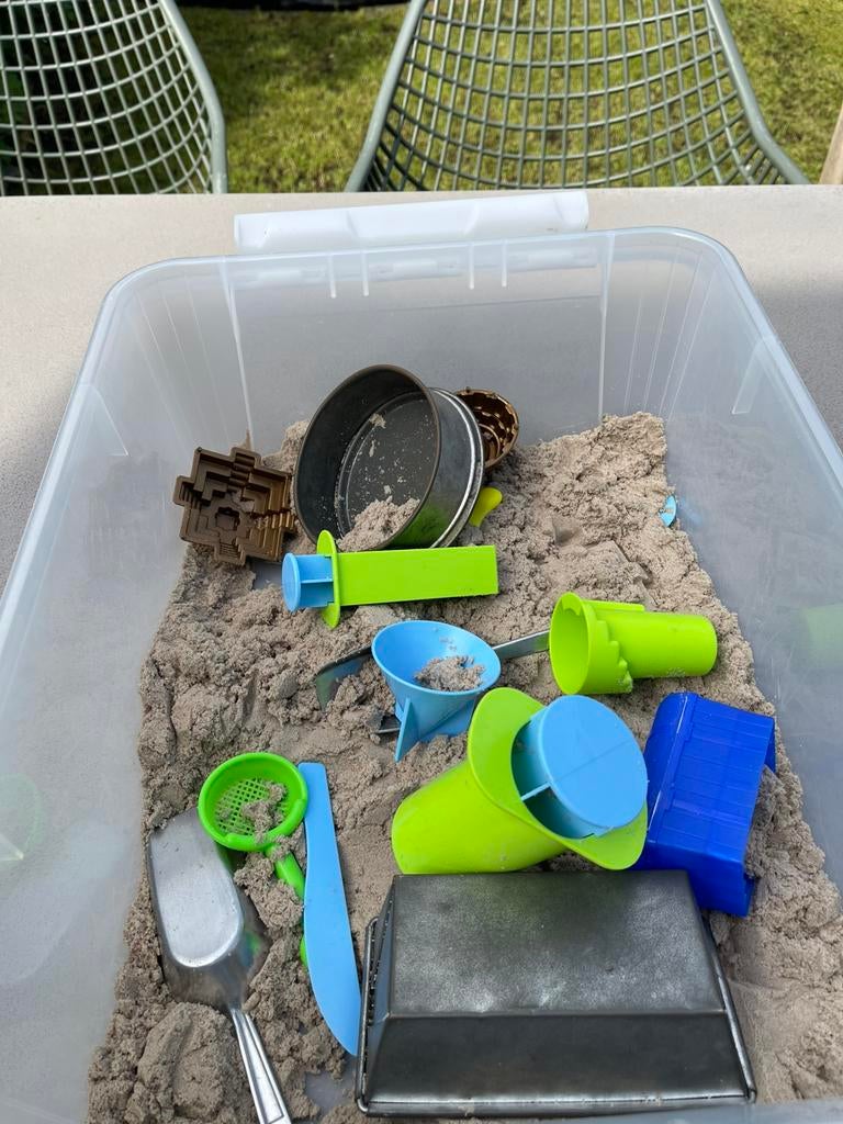 Speelzand kinetic, Ophalen, Zo goed als nieuw