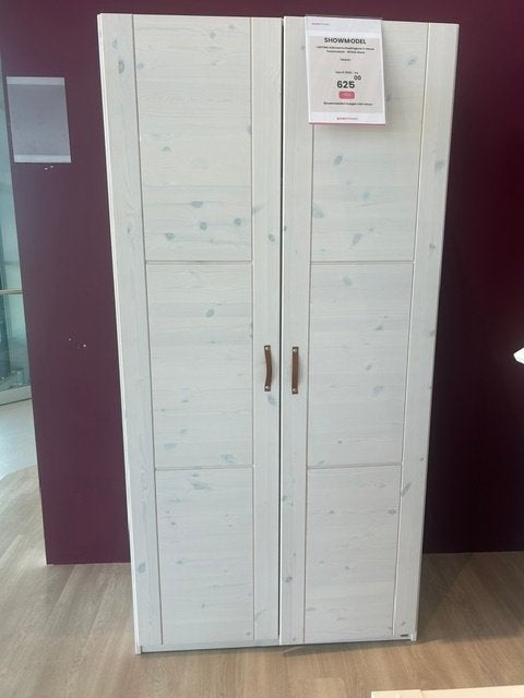 LIFETIME Kidsrooms Kledingkast 2-Deurs - White Wash, Ophalen, Met deur(en), 50 tot 100 cm, Zo goed als nieuw