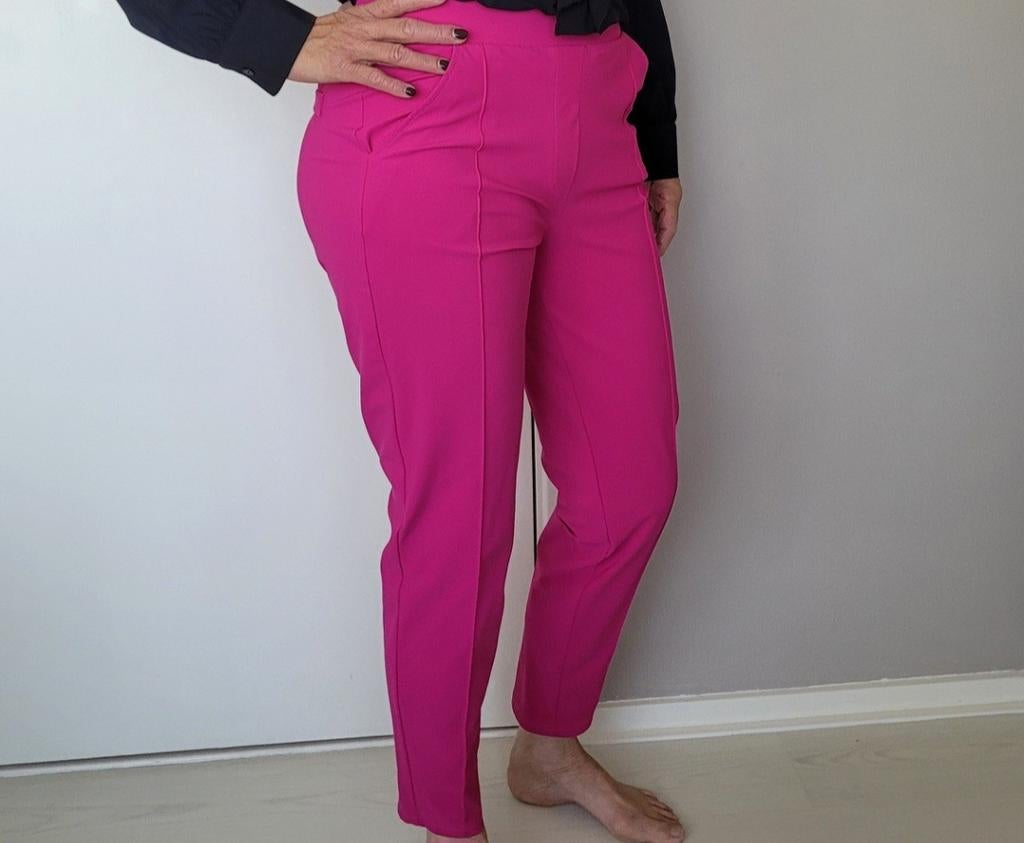 Studio Anneloes Bonded broek S Dikke travelstof Fuchsia roze, Kleding | Dames, Studio Anneloes, Ophalen of Verzenden, Zo goed als nieuw