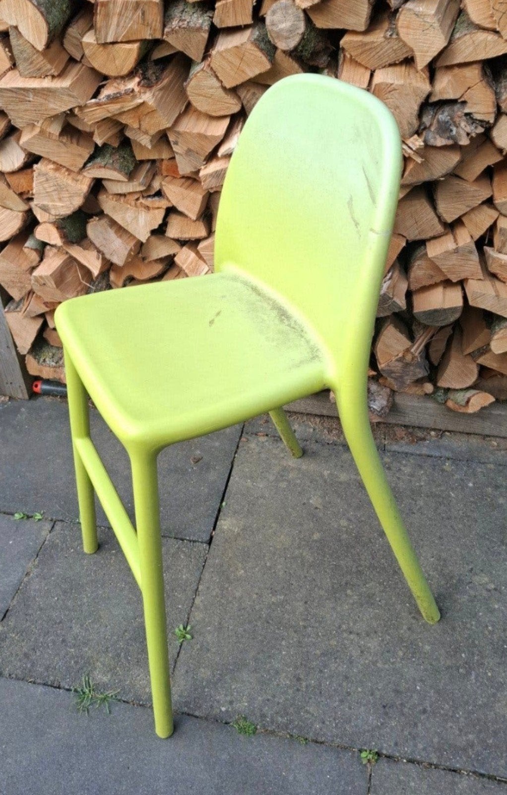 Gratis groene hoge (kinder)stoel, Huis en Inrichting, Ophalen, Kunststof, Gebruikt, Eén