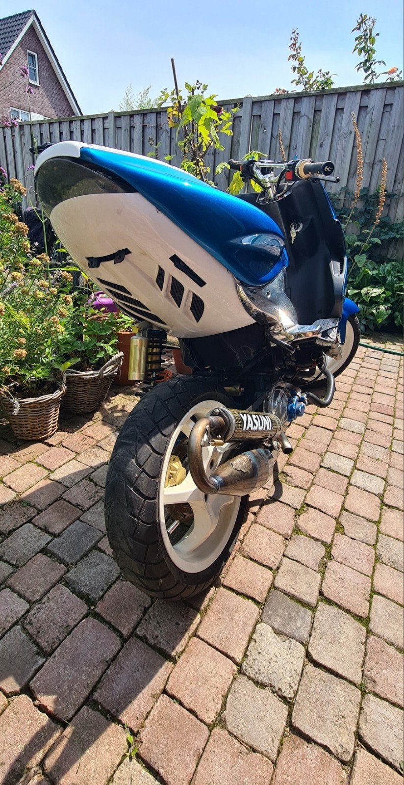 Yamaha Aerox R Race/Project blauw wit AEROX R incl slot!!, Ophalen, Aerox, 60 cc, Maximaal 45 km/u
