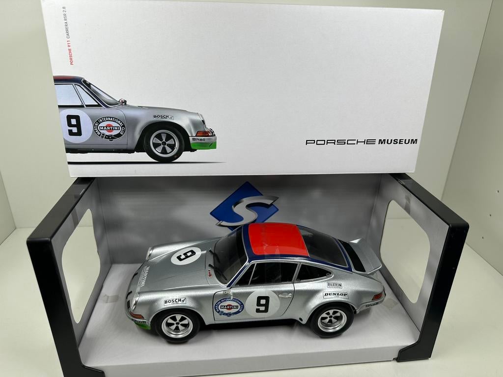 MARTINI PORSCHE 911 RSR TARGA FLORIO 1973 1:18 SOLIDO NIEUW, Ophalen of Verzenden, Nieuw, Auto, Solido