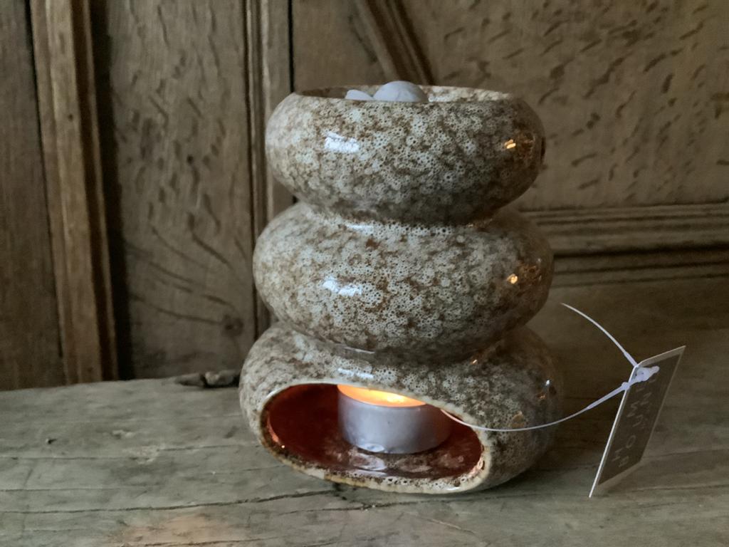 NIEUW geurbrander gestapelde stenen voor wax melt of olie, Ophalen of Verzenden, Nieuw