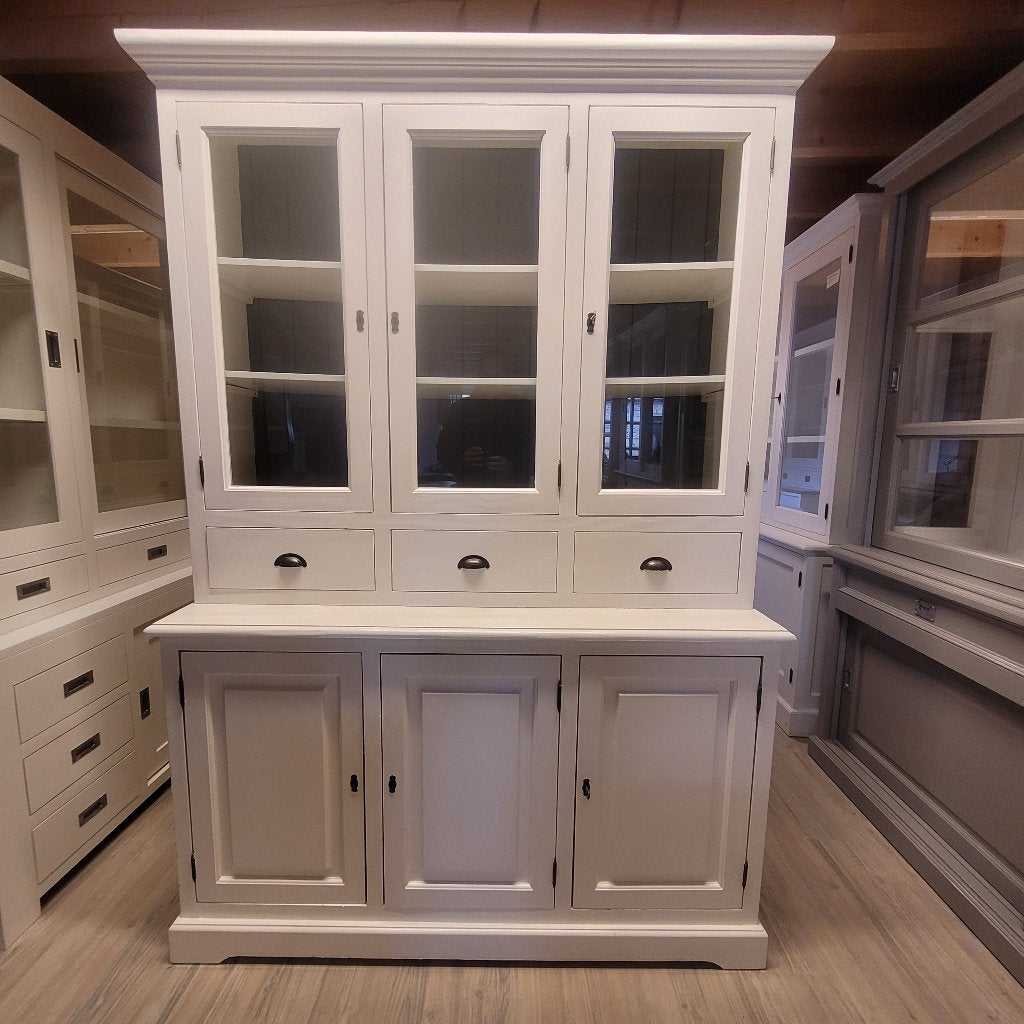 *ACTIE* Mooie Landelijke Creme Buffetkast Winkelkast (2624C), Gebruikt, Met deur(en), 200 cm of meer, 150 tot 200 cm