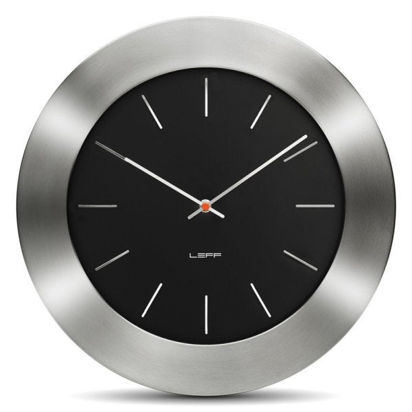 LEFF Bold Black Index wandklok 55 cm. design Wiebe Teertstra, Ophalen of Verzenden, Analoog, Wandklok