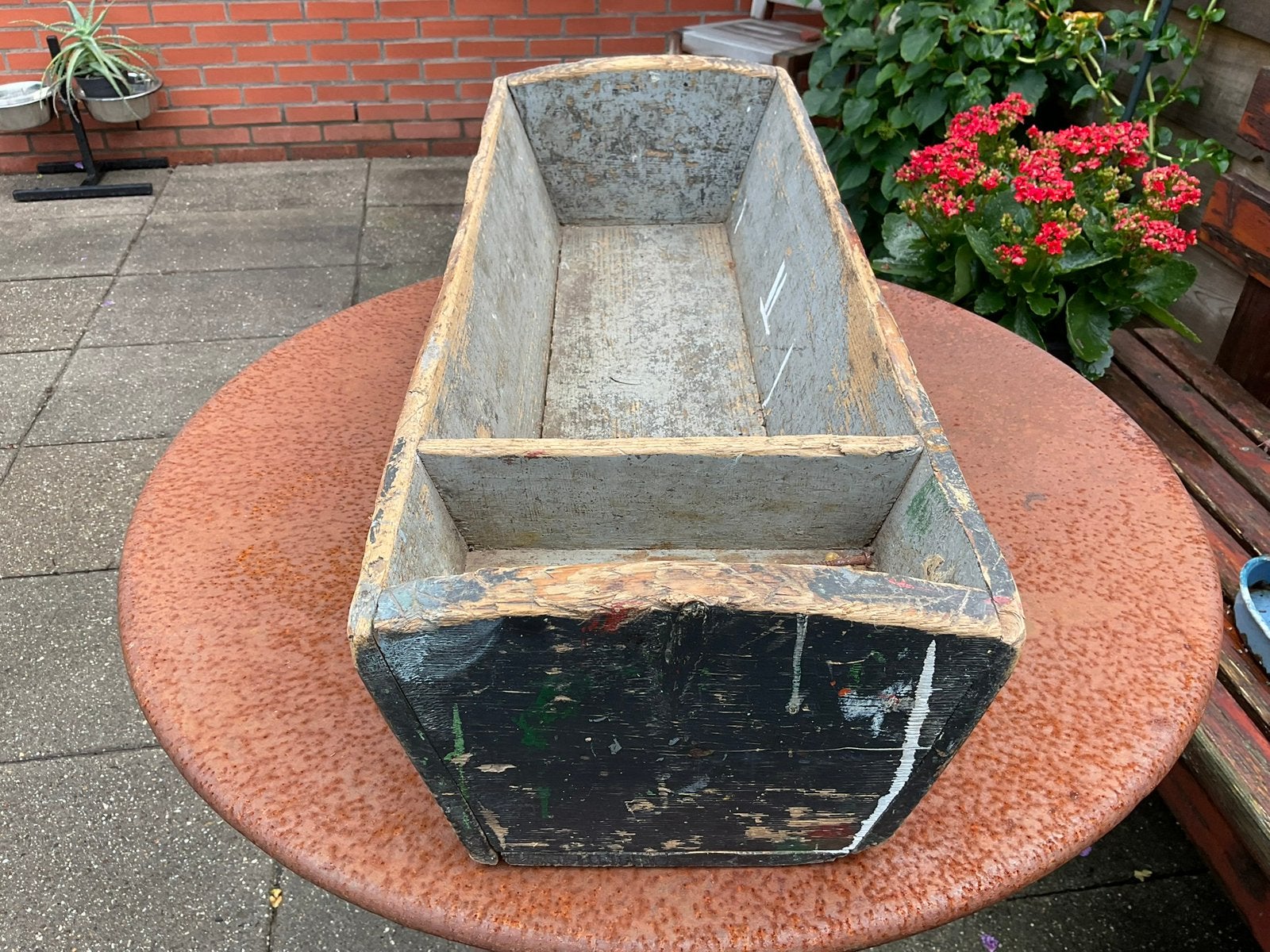 Oude gereedschapsbak stoer sober landelijk brocante, Ophalen of Verzenden, Gebruikt, Zwart, Hout