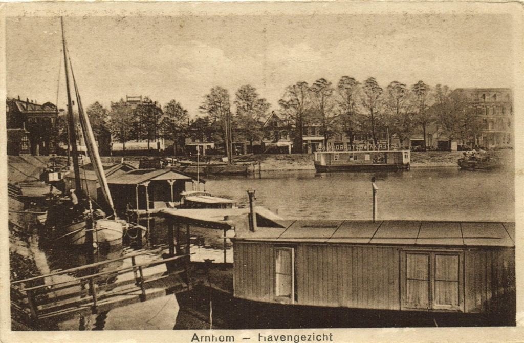 Arnhem - havengezicht - woonarken - ongelopen, Verzenden, 1920 tot 1940, Ongelopen, Gelderland
