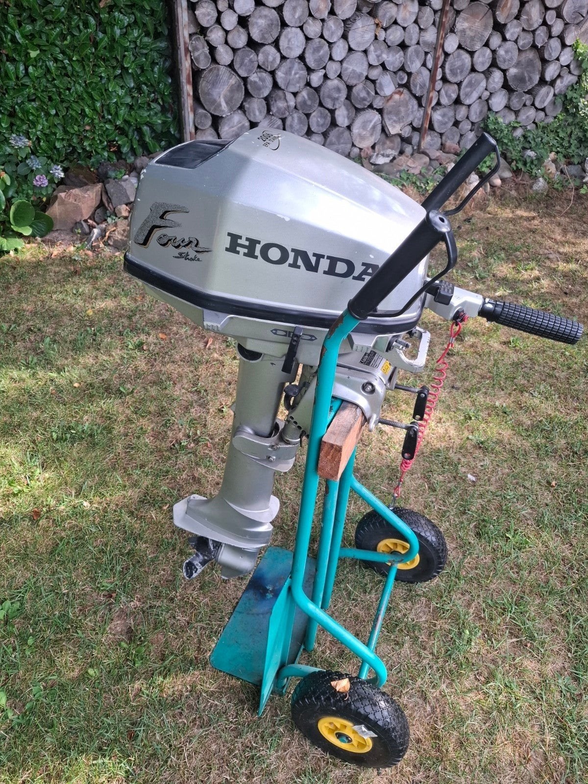 Honda 5pk 4takt buitenboordmotor in goede staat !, Watersport en Boten, Buiten- en Binnenboordmotoren, Ophalen, Gebruikt, Benzine