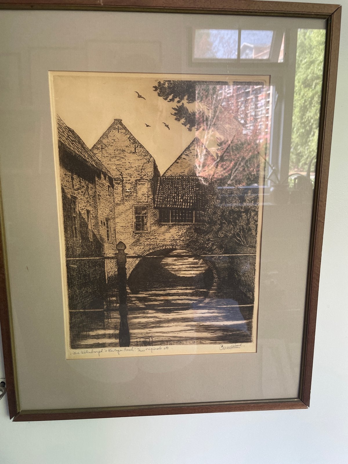 Originele Ets 'De Uilenburg's Hertogen Bosch' gesigneerd, Ets, Stadsgezicht, Ophalen of Verzenden, Gesigneerd