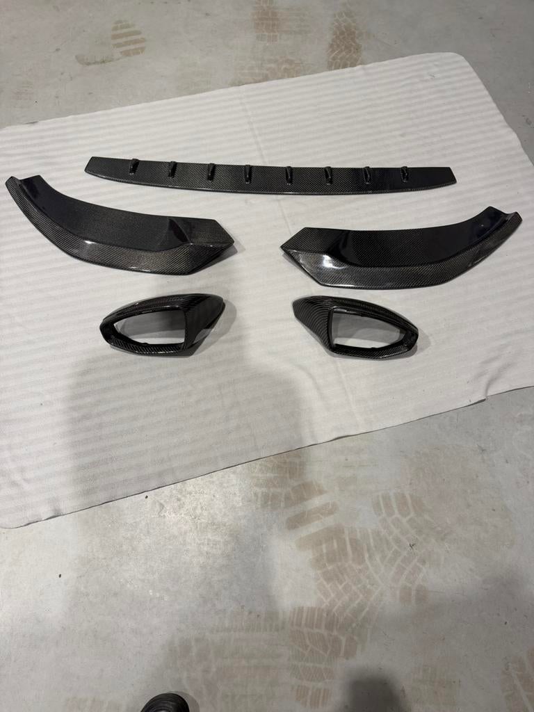 Carbon Front Lip met Carbon spiegels Audi A6 C8 nieuw, Auto diversen, Tuning en Styling, Ophalen