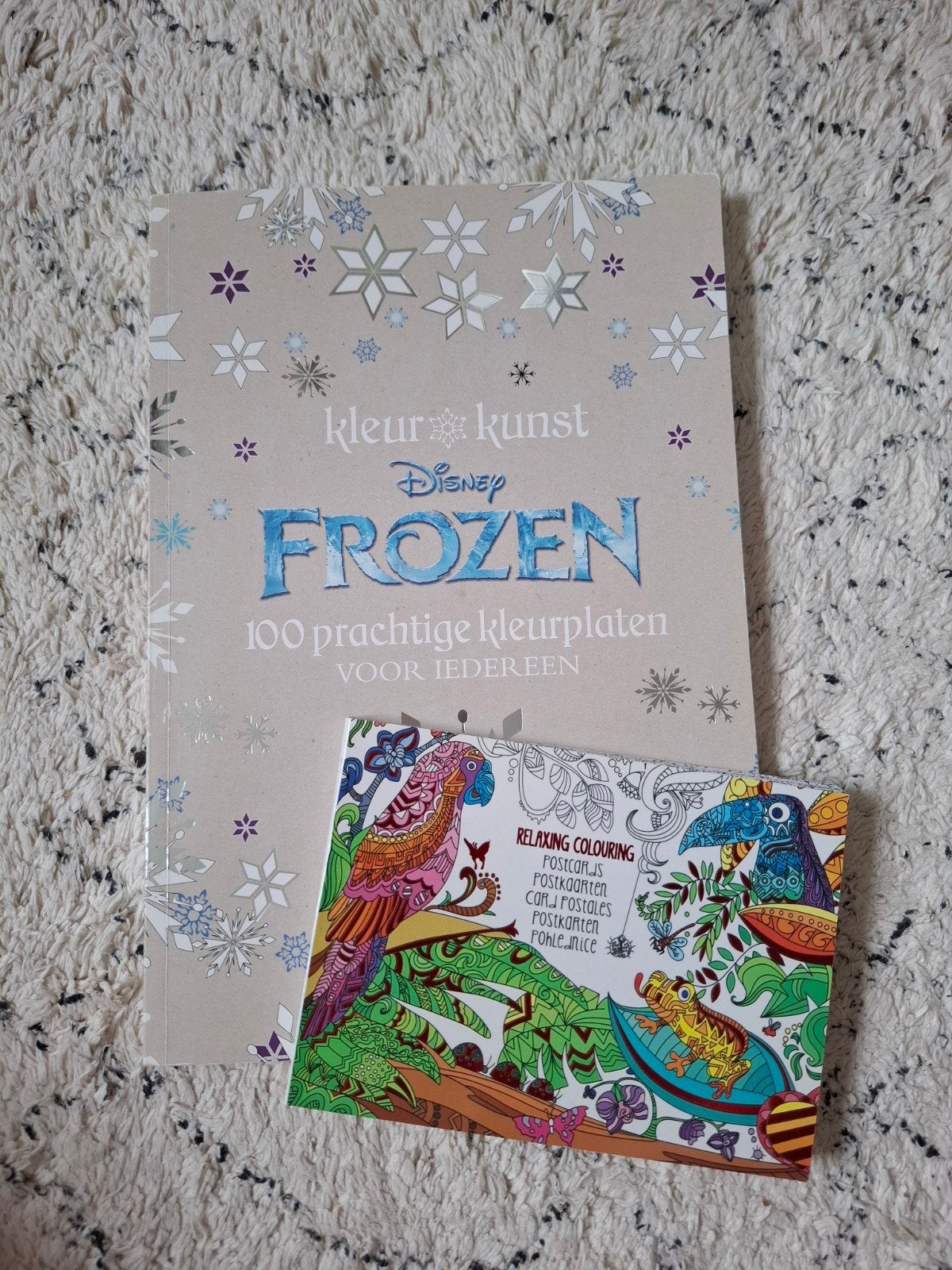 2 kleurboeken voor volwassenen: Frozen & Jungle, Ophalen of Verzenden, Zo goed als nieuw, Papier, Schets- of Tekenboek