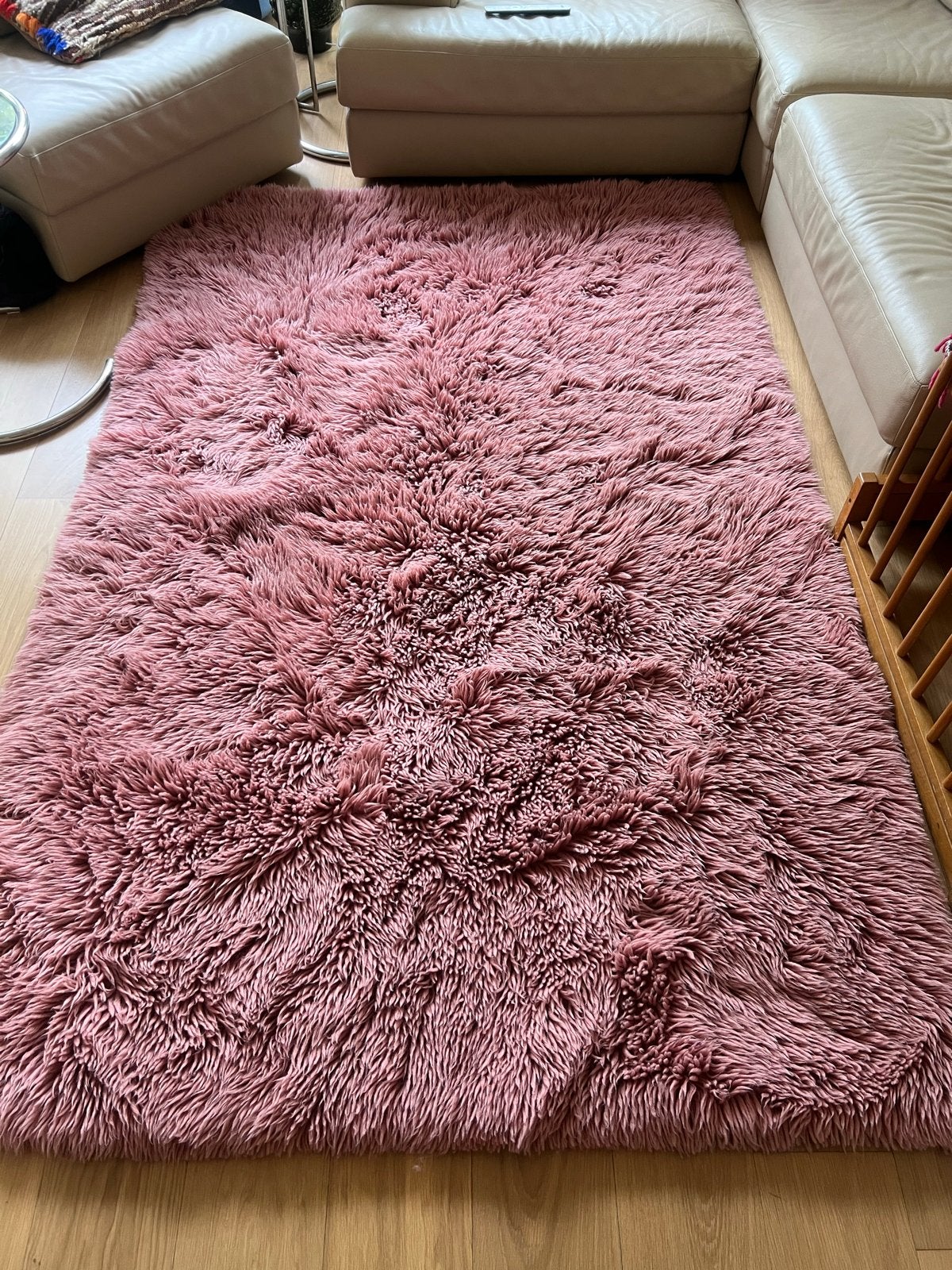 HKliving Hoogpolig  Wollen Kleed Roze (150x240cm), Huis en Inrichting, Stoffering | Tapijten en Kleden, Ophalen, 100 tot 150 cm