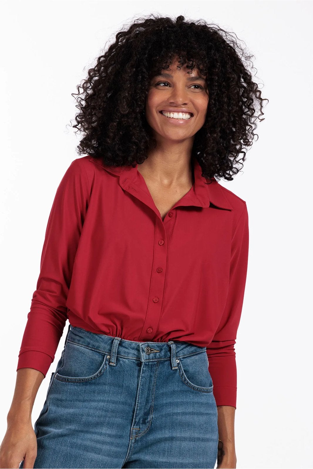 Studio anneloes lenne blouse M rood travelstof, Maat 38/40 (M), Ophalen of Verzenden, Zo goed als nieuw, X