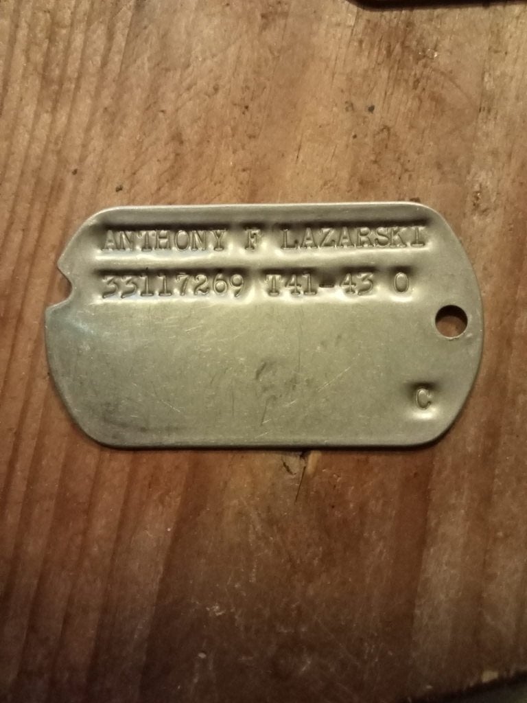 US Silverstar Dogtag BIG RED ONE divisie, Ophalen of Verzenden, Landmacht, Amerika, Lintje, Medaille of Wings