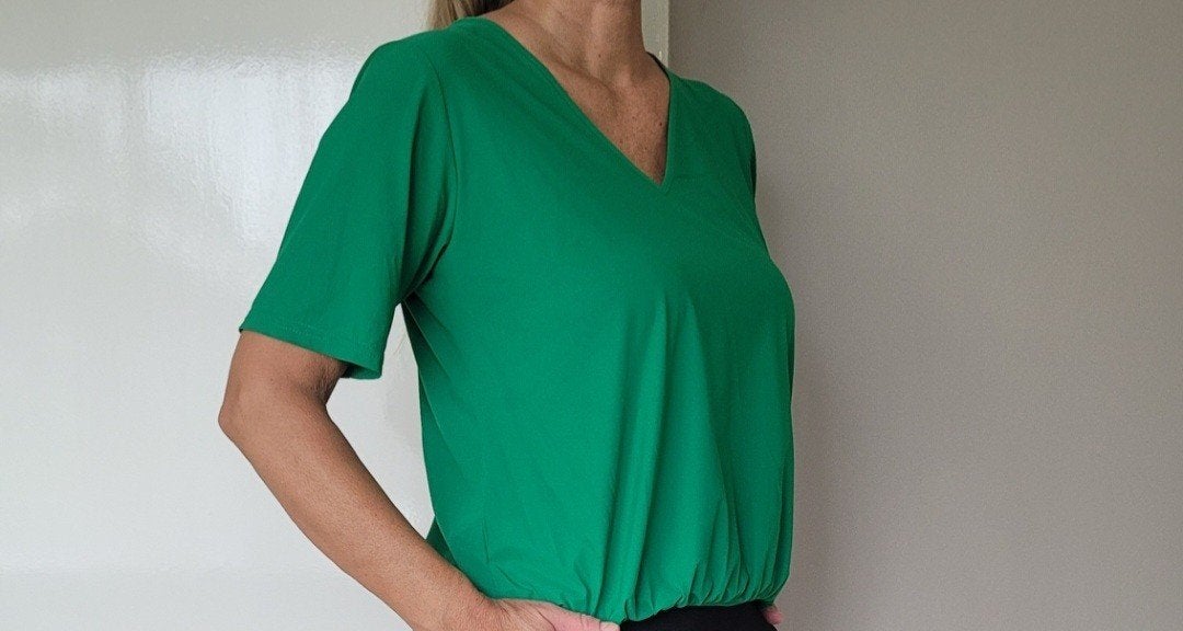 Studio Anneloes blouse M Groen Travelstof top, Maat 38/40 (M), Studio Anneloes, Ophalen of Verzenden, Zo goed als nieuw
