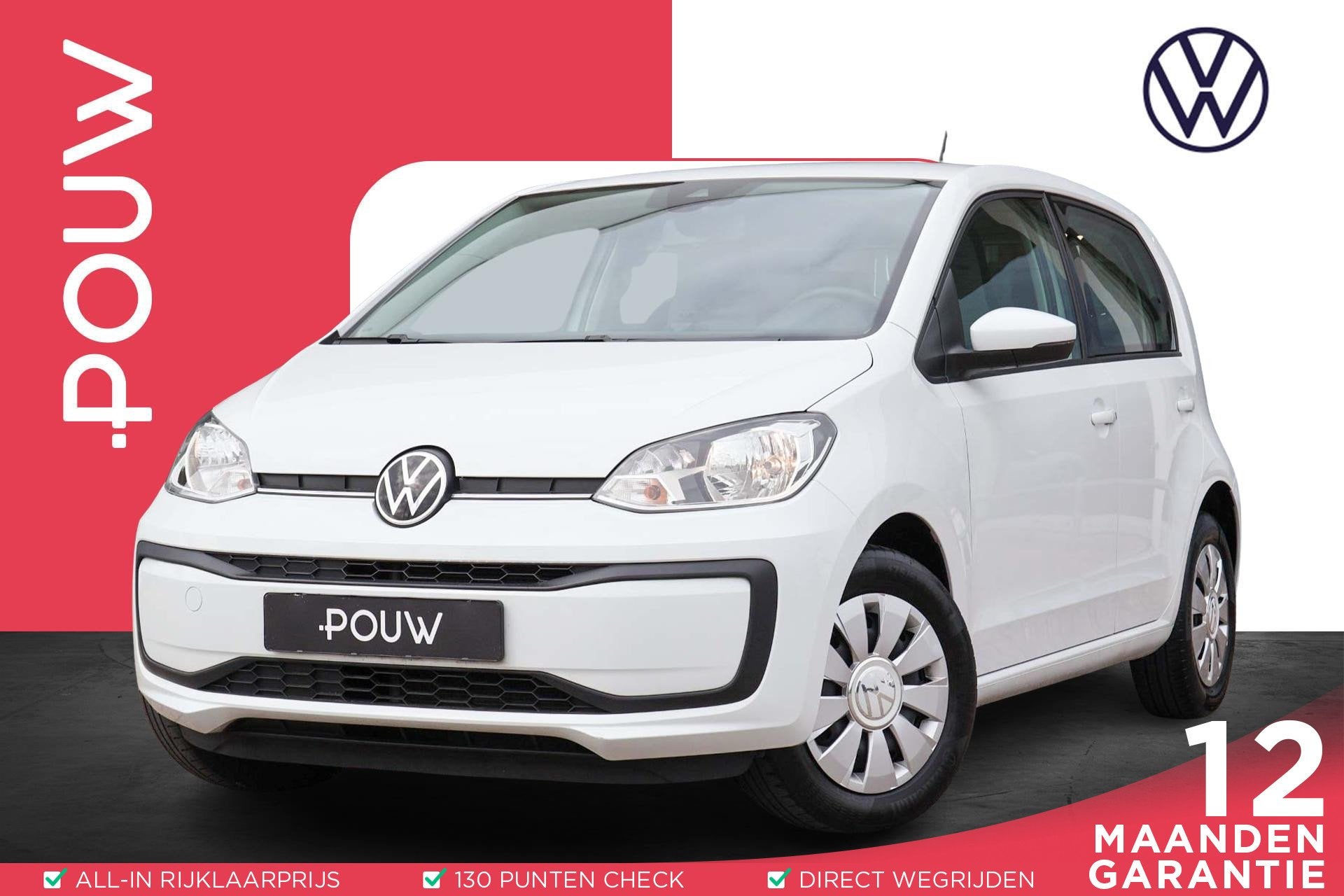 Volkswagen up! 1.0 65pk | Airco | DAB radio | Lane Assist |, 12 maanden, Stof, Gebruikt, 4 stoelen