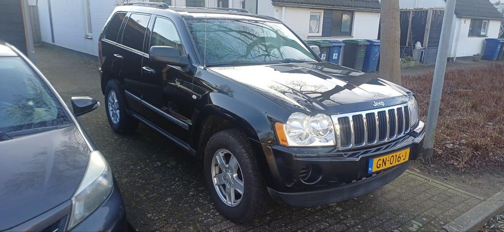 Jeep grand cherokee 3,7 V6 2007 Zwart, Auto's, Automaat, 201 pk, Zwart, Stationwagon