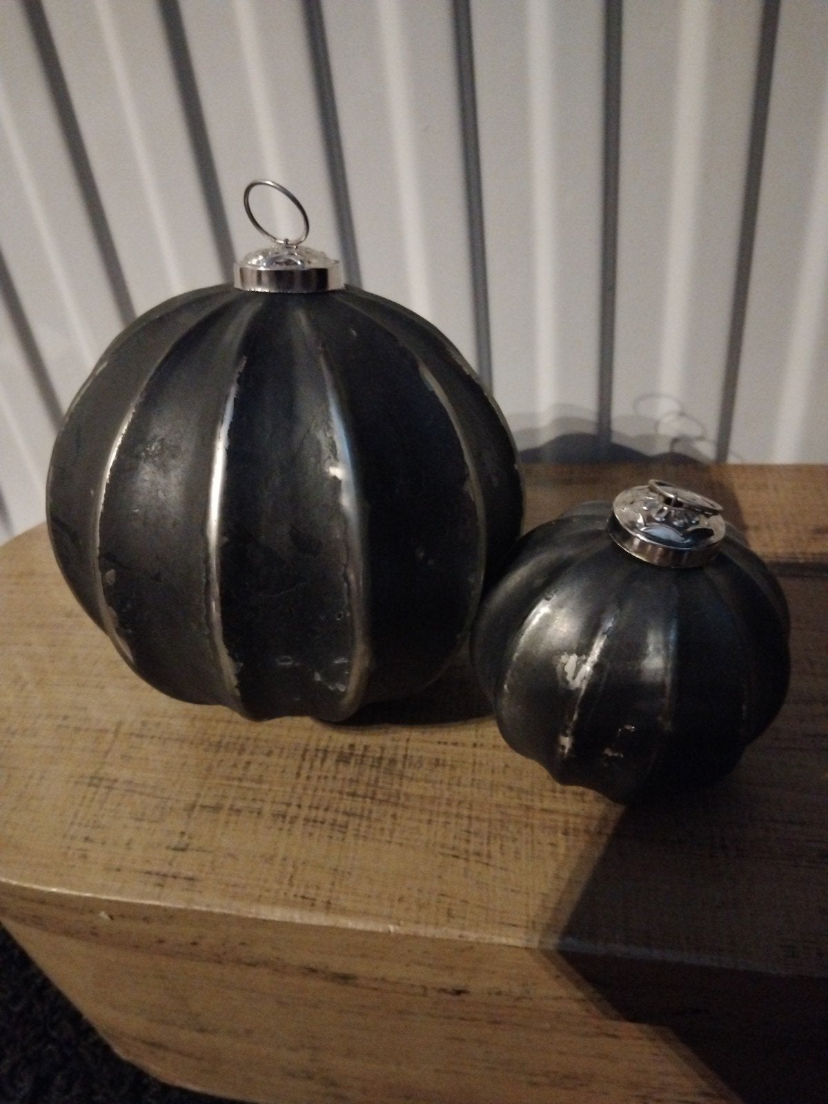 2 kerstballen chique sober, Ophalen of Verzenden, Glas