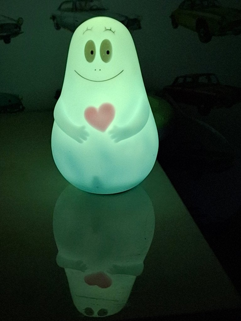 Barbapa kinder lamp met oplader, Blauw, Gebruikt, Kunststof, Overige fittingen