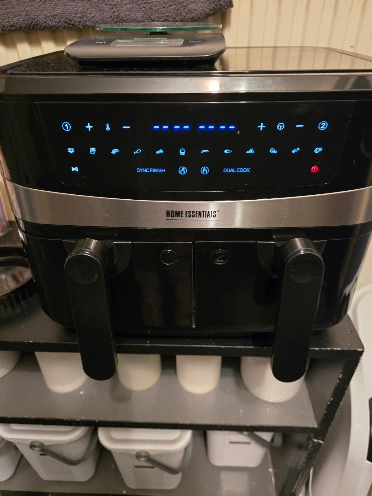 Home Essentials Dual Airfryer - Zo goed als nieuw, Ophalen of Verzenden, Zo goed als nieuw, Airfryer