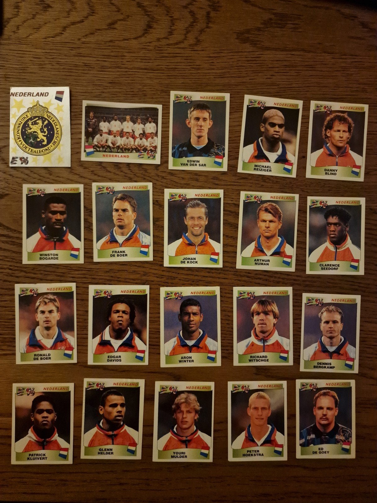 Panini Euro 96 Volledige selectie Nederland, Ophalen of Verzenden, Meerdere stickers