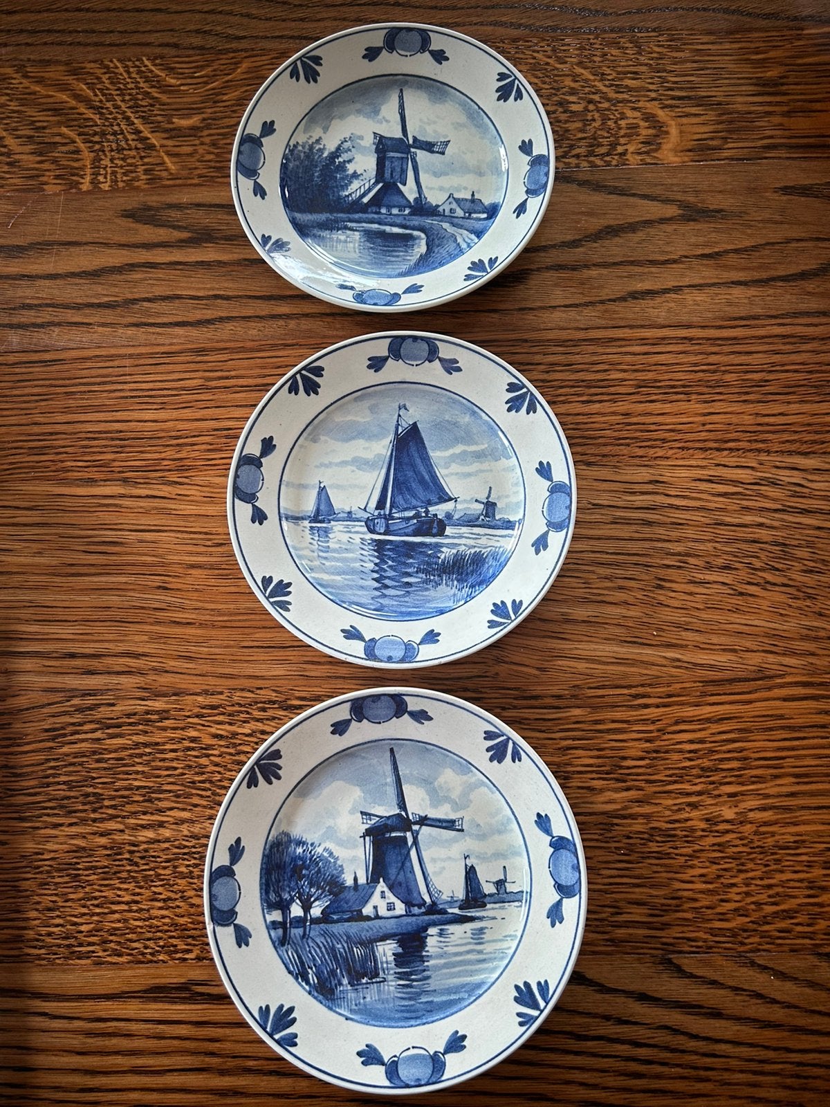 3 kleine delfts blauwe bordjes Porceleyne Fles, Ophalen of Verzenden