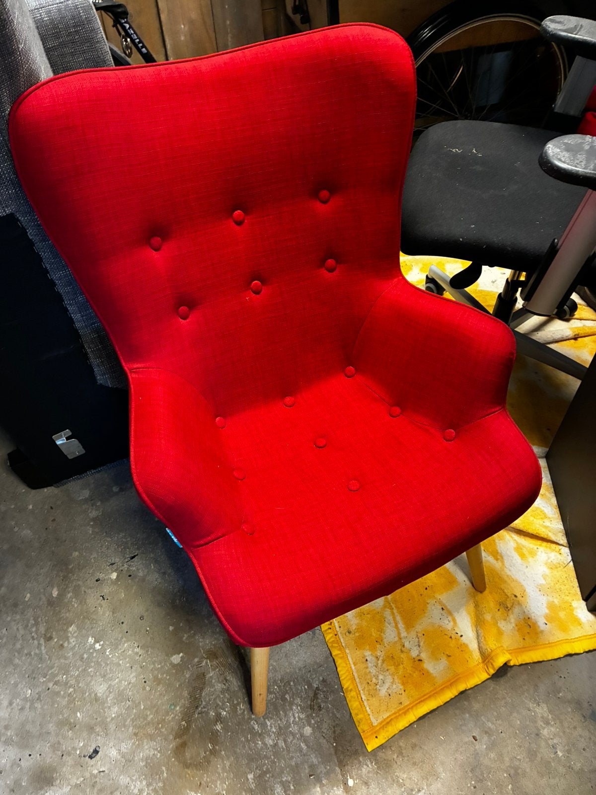 Rode fauteuil van dyyk, Ophalen, Zo goed als nieuw, Rood, Eén