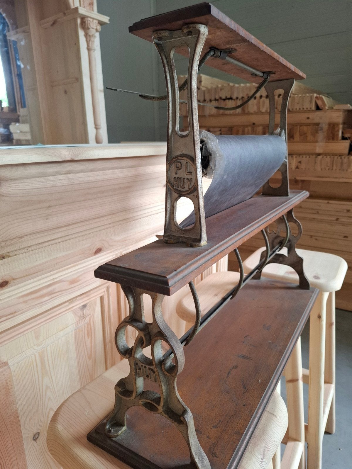 Vintage dubbel papierrolhouder, Ophalen