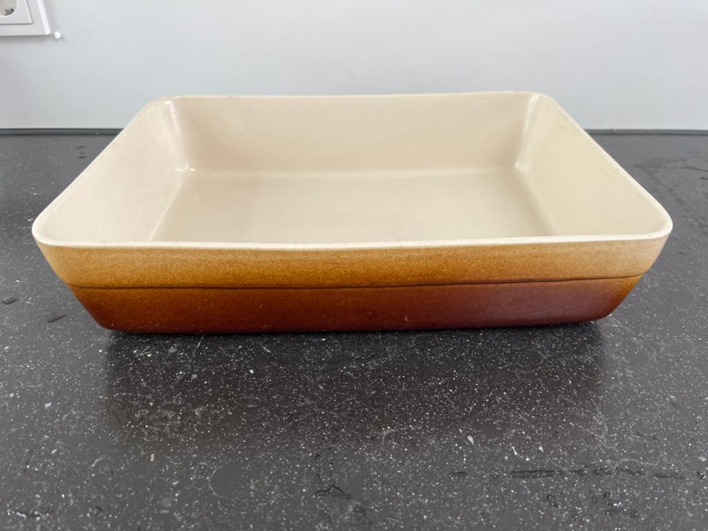 Ovenschaal 28x37cm - Bruin/Beige, Ophalen of Verzenden, Steen/keramiek, Bruin, Overige typen