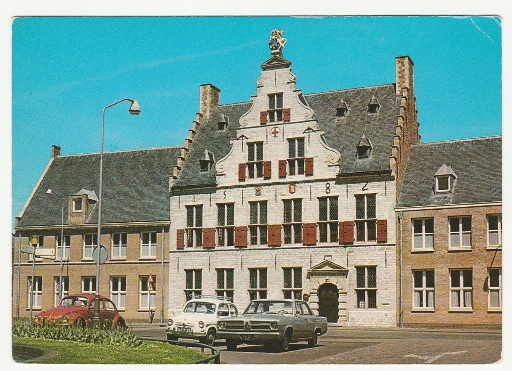 Middelburg - St Joris Doelen, met mooie oude auto's, Ophalen of Verzenden, 1960 tot 1980, Ongelopen, Zeeland