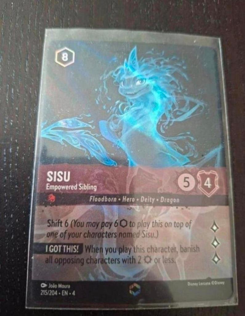 Disney Lorcana Sisu Empowered Sibling Foil Kaart, Ophalen of Verzenden, Zo goed als nieuw, Losse kaart, Foil