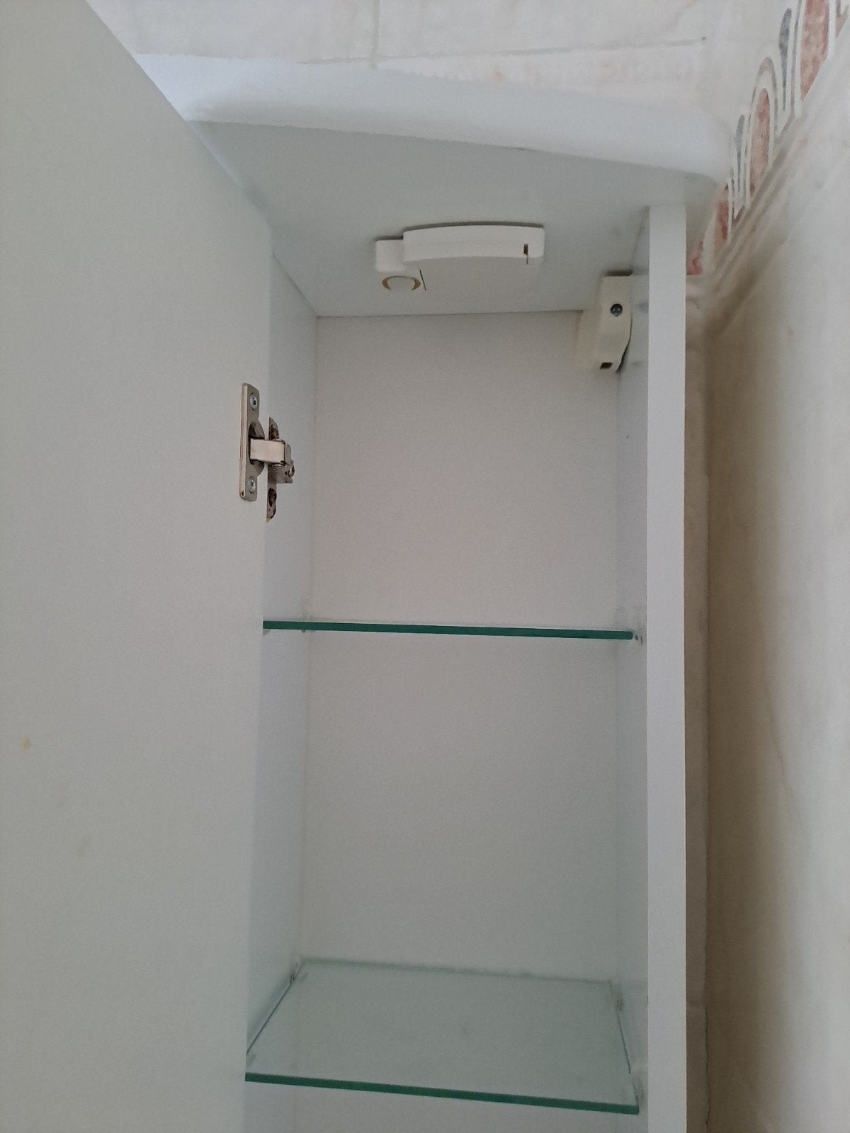 Badkamermeubel gebroken wit met spiegelkast, Gebruikt, Minder dan 100 cm, Wastafelkast, 25 tot 50 cm