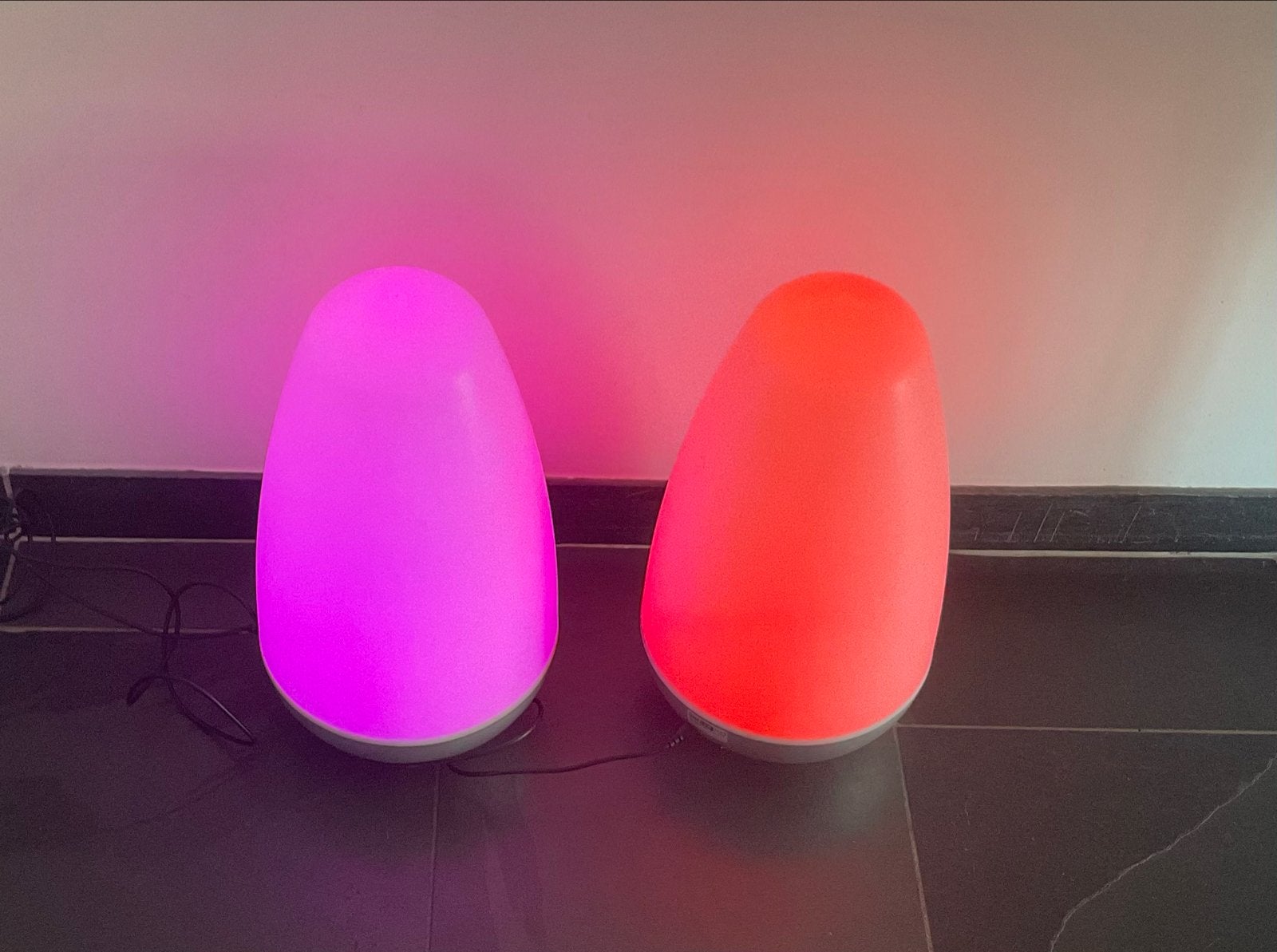 SMC LED RGB lampen met afstandsbediening (set van 2), Ophalen, Overige merken, Kunststof, Meerkleurig