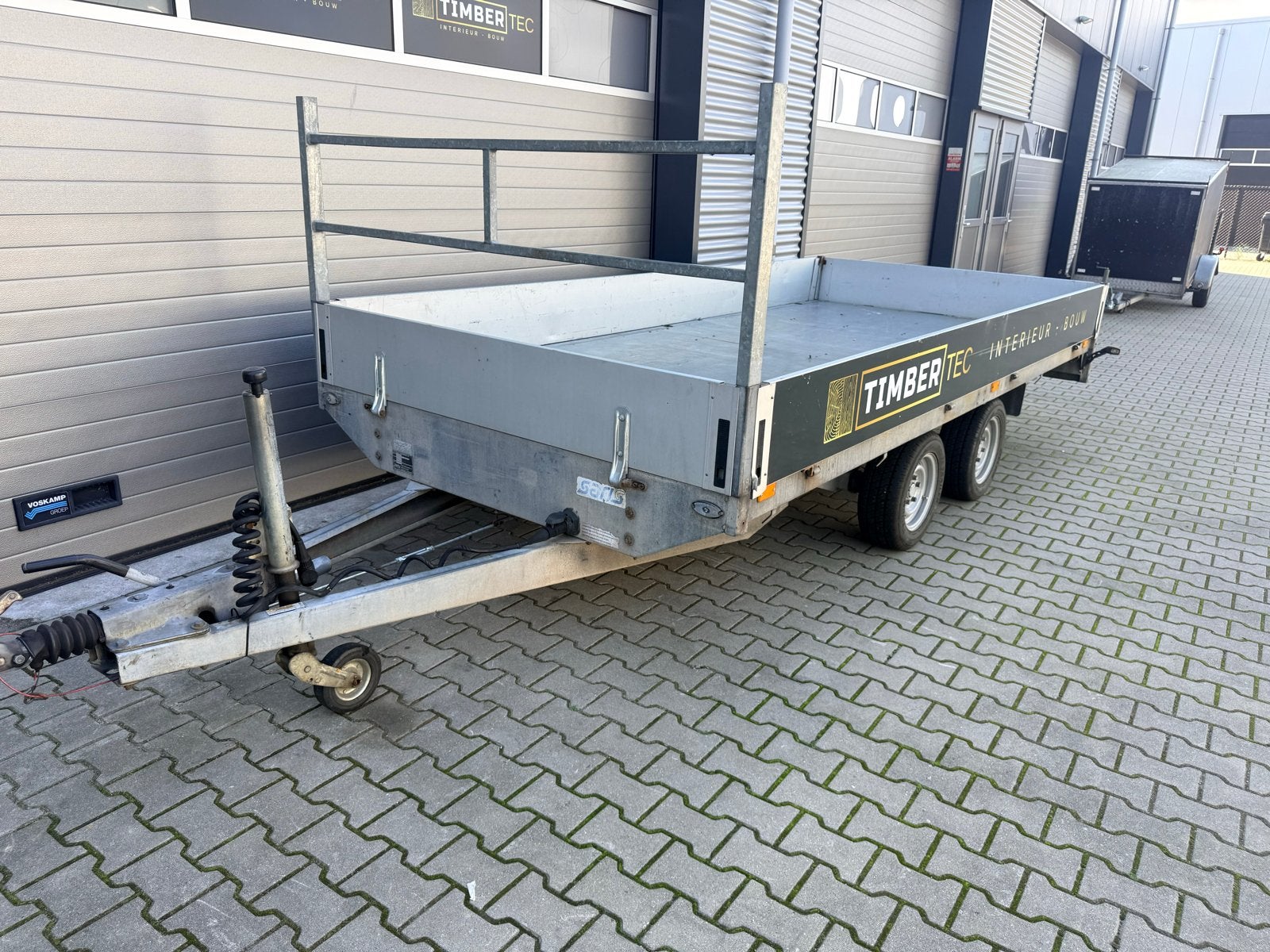 Robuuste aanhangwagen met dubbele as, Auto diversen, Aanhangers en Bagagewagens, Ophalen, Gebruikt