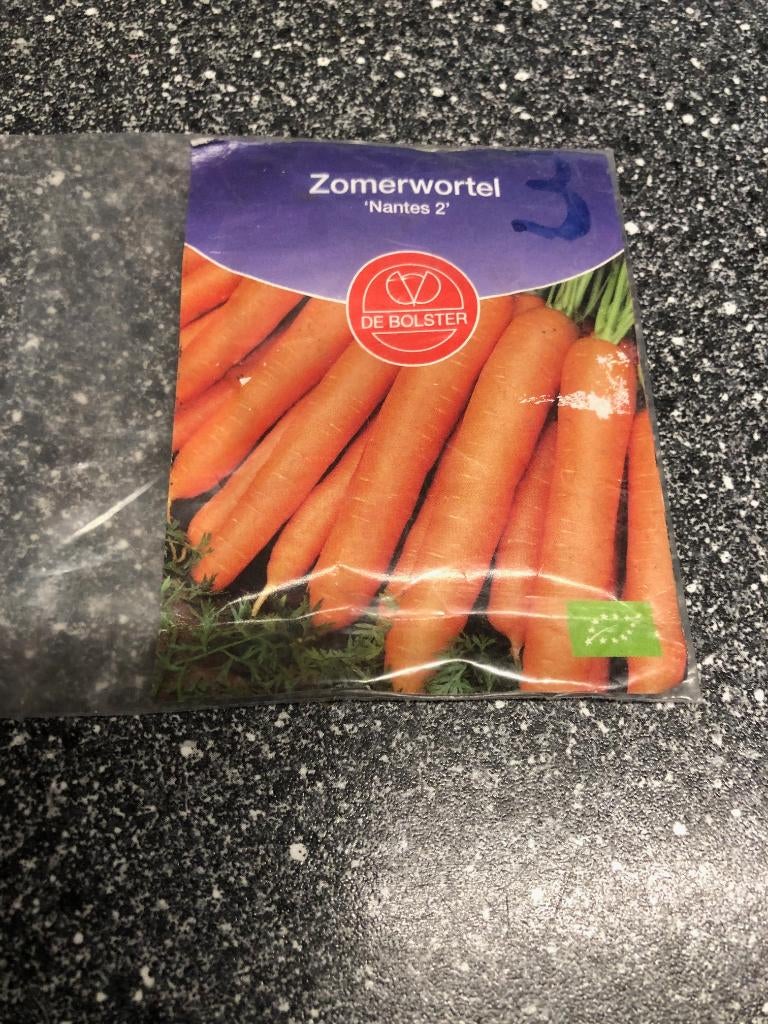 Wortelen 2x zaden zomer en winter, Ophalen of Verzenden, Najaar, Volle zon, Zaad