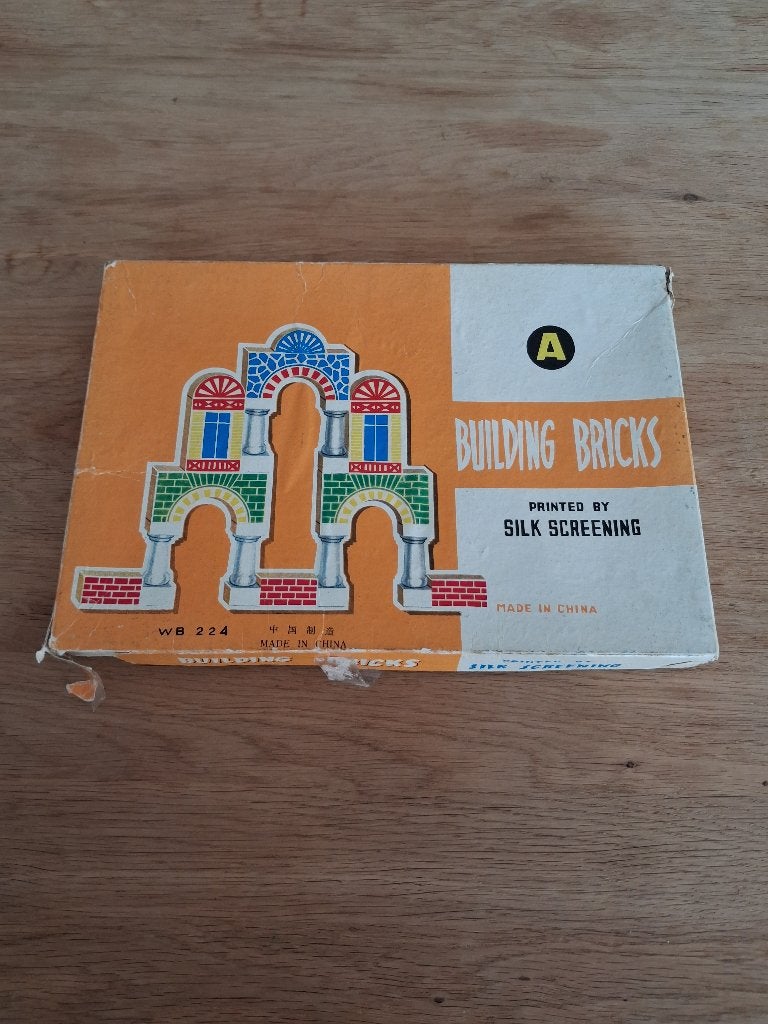 Mooie vintage houten blokken WB 224, Kinderen en Baby's, Verzenden, Gebruikt, Overige typen