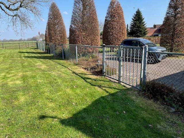 Heras hekwerk met poort, 25m lang, 1.30m hoog, Tuin en Terras, Tuinhekken en Hekwerk, Gebruikt, Ophalen of Verzenden, Gaashekwerk