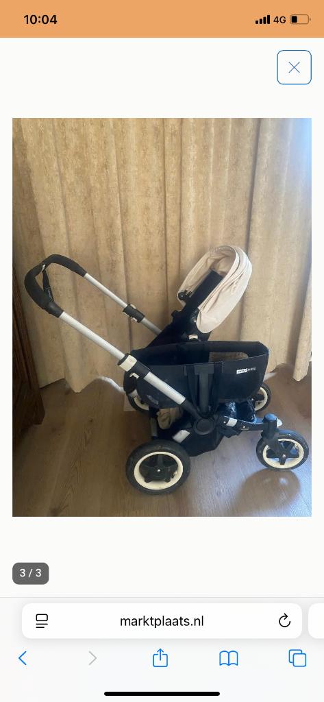 Bugaboo donkey duo, Ophalen, Zo goed als nieuw, Verstelbare rugleuning