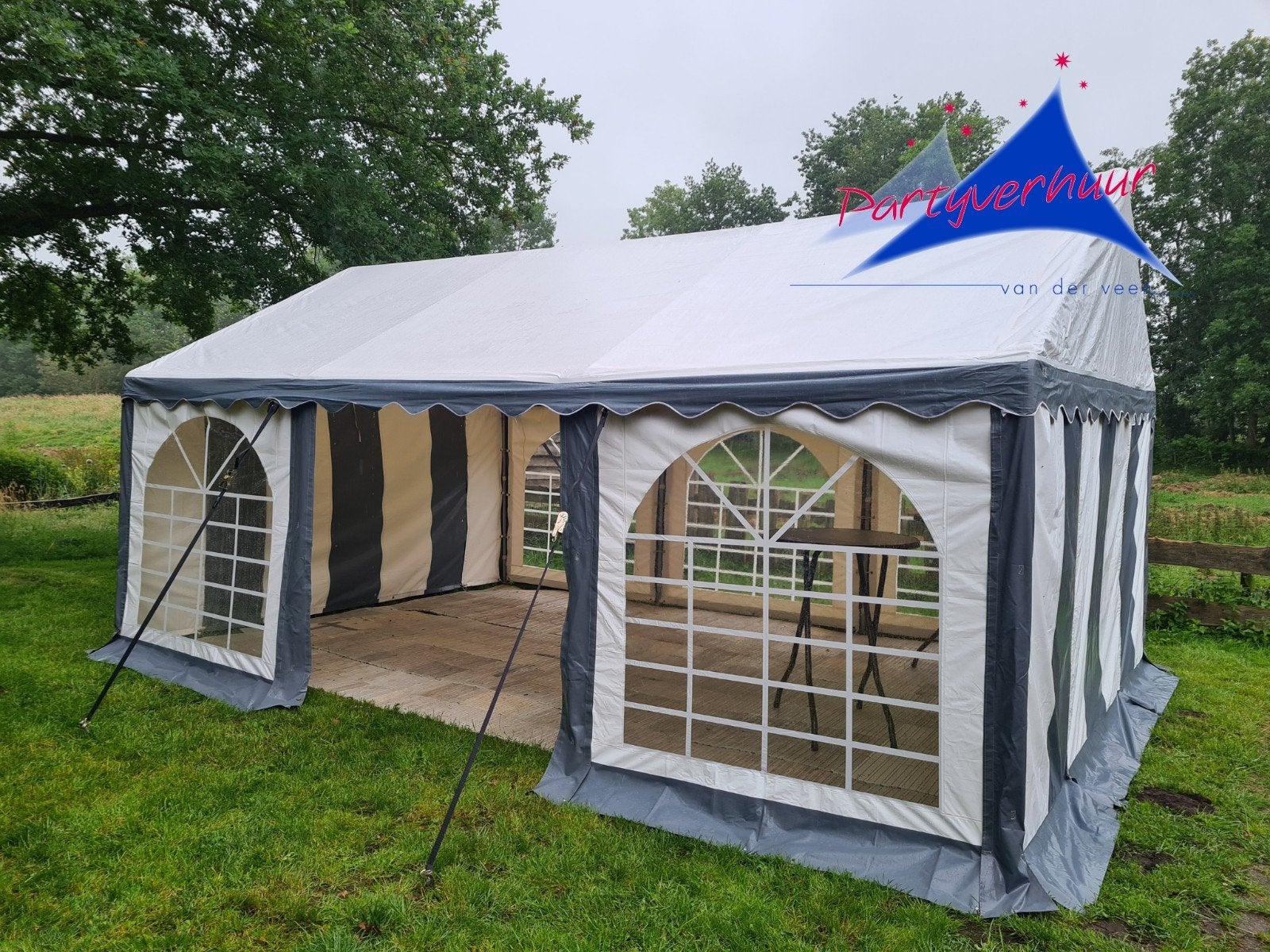 Te Koop, Proffesional Partytent PVC 4x6m Met Tentvloer, Tuin en Terras, Partytenten, Ophalen, Gebruikt, Partytent, 2 meter of meer