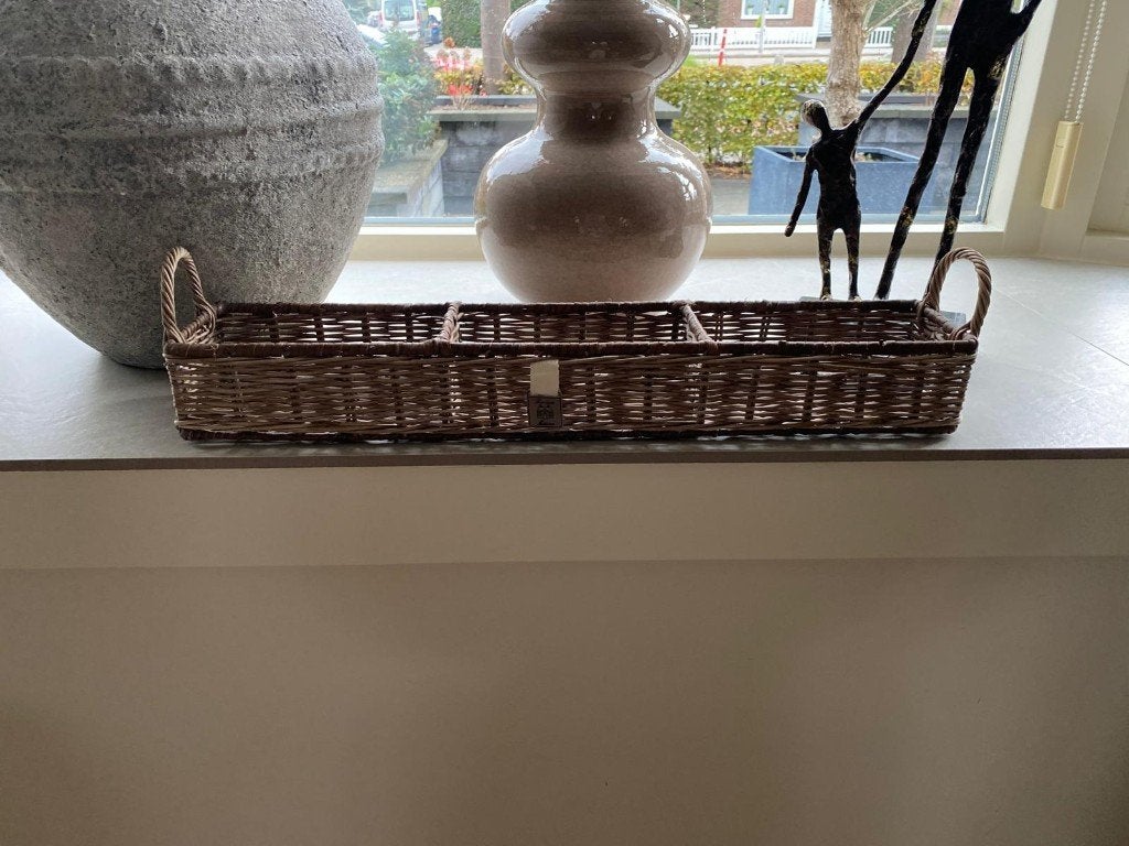 Riviera Maison mand met vakjes, Ophalen, Mand, Gevlochten, Nieuw
