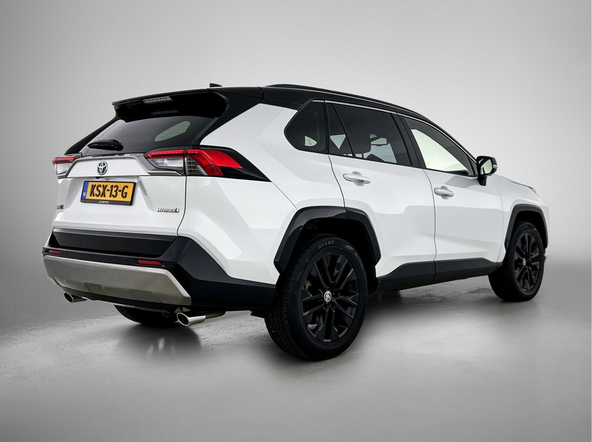 Toyota RAV4 2.5 Hybrid Bi-Tone | 360 Camera | Elek. Koffer, 12 maanden, Gebruikt, Leder en Stof, Wit